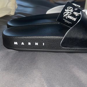 MARNI SANDALS(Slides) BLACK SIZE 40(10)